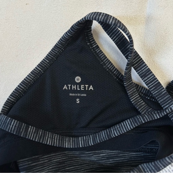 Athleta Barre Up Bralette Longline Sports Bra Small Black Pilates Yoga Gym - Picture 4 of 7